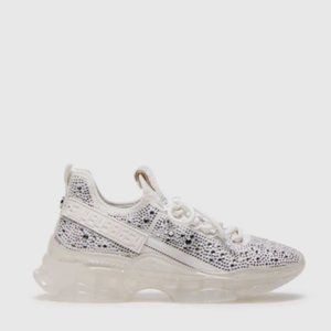 STEVE MADDEN MAXIMA WHITE RHINESTONES